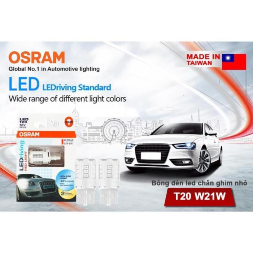 Bóng đèn led chân ghim nhỏ OSRAM STANDARD RETROFIT W21W 12v màu đỏ