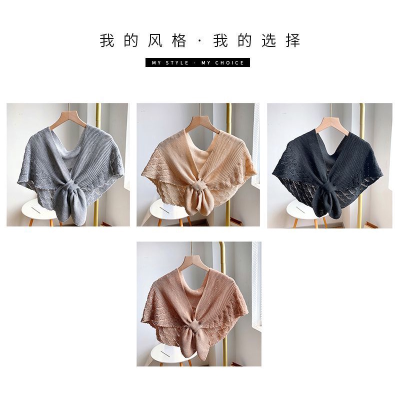 Áo Choàng Đuôi Cá Giả Đan Móc Tay Áo Ngoài Chống Nắng Phong Cách Phương Tây Thời Trang Xuân Hè