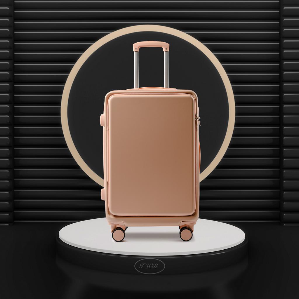 Vali Doanh Nhân 2 size 20/24 chất liệu nhựa PP màu hồng phấn