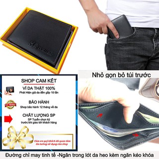 [ CHÍNH HÃNG ] Ví nam H2 Wallet da bò Nappa 100% - bóp da nam Sang Trọng - Đẳng Cấp [ BH 2 năm ]