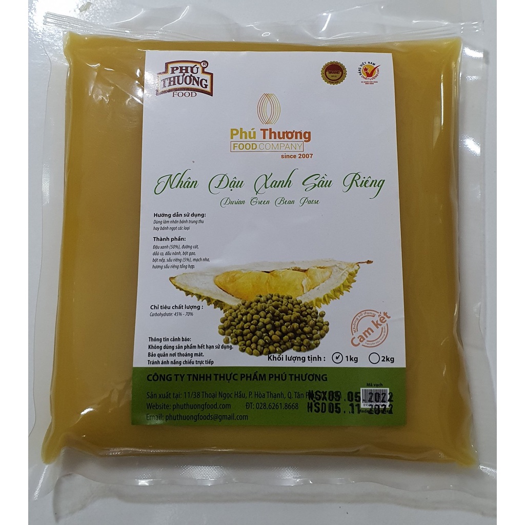 NHÂN ĐẬU XANH SẦU RIÊNG PHÚ THƯƠNG 1KG
