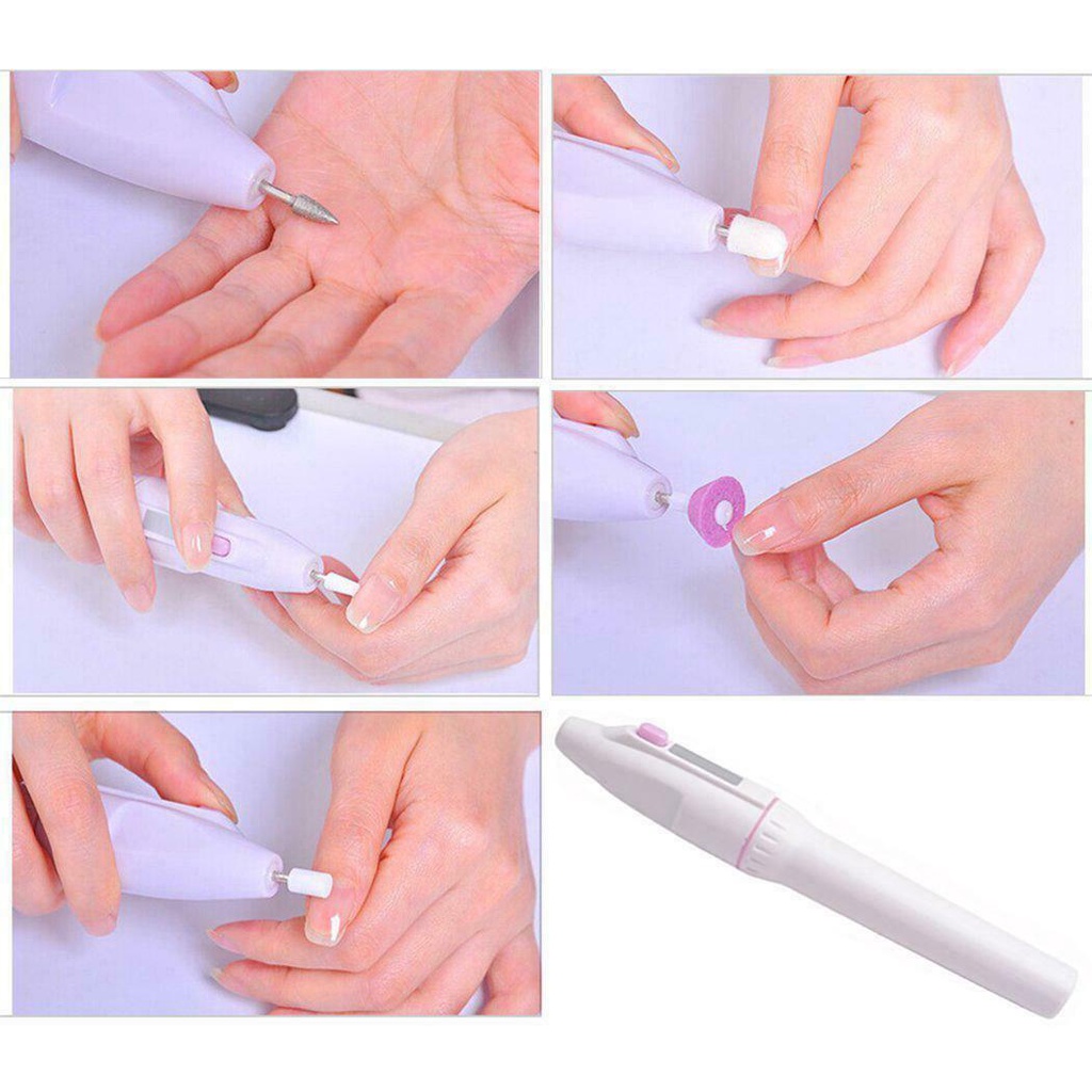 Set Máy Dũa Móng Tay Điện MTSSII Có 5 Đầu Thay Thế Di Động Đa Năng Cho Làm Móng Nghệ Thuật