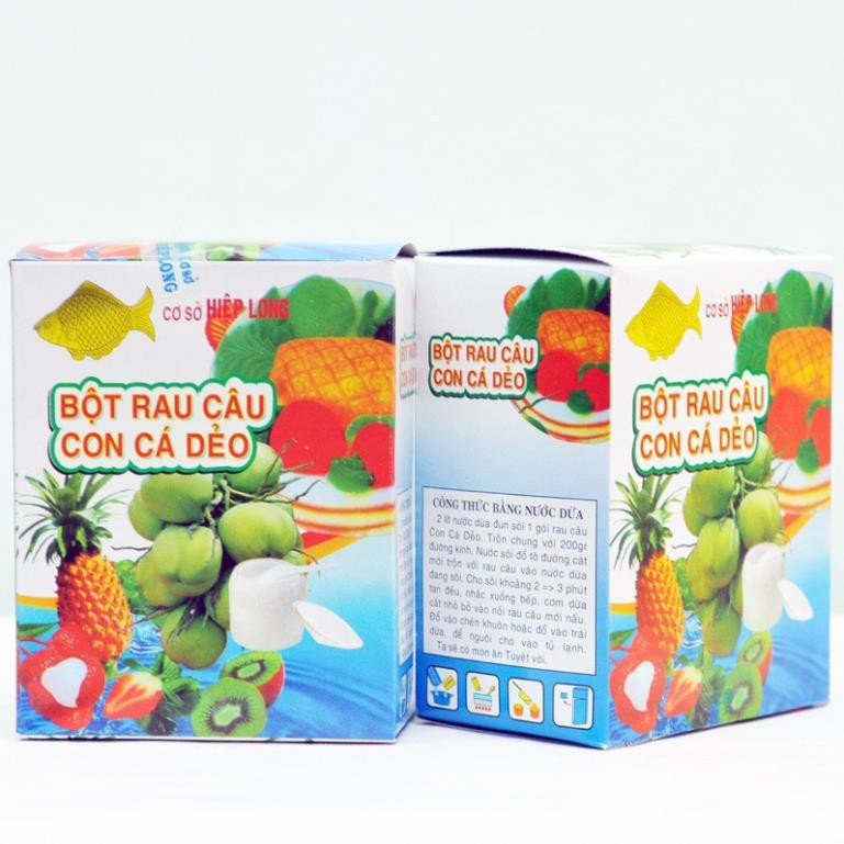 Bột Rau Câu Con Cá Dẻo Hiệp Long Gói 12gr/ Hộp 12 gói