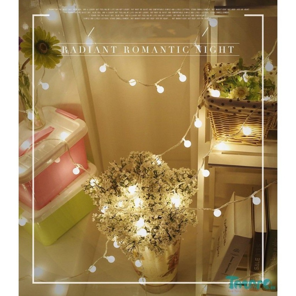 😍😍 BỘ NHÁY ĐÈN LED DÂY TRANG TRÍ CHERRY BALL BI BỌT TRANG TRÍ PHÒNG NGỦ, DECOR, CUỐN CÂY GIÁNG SINH, NOEL TẾT,