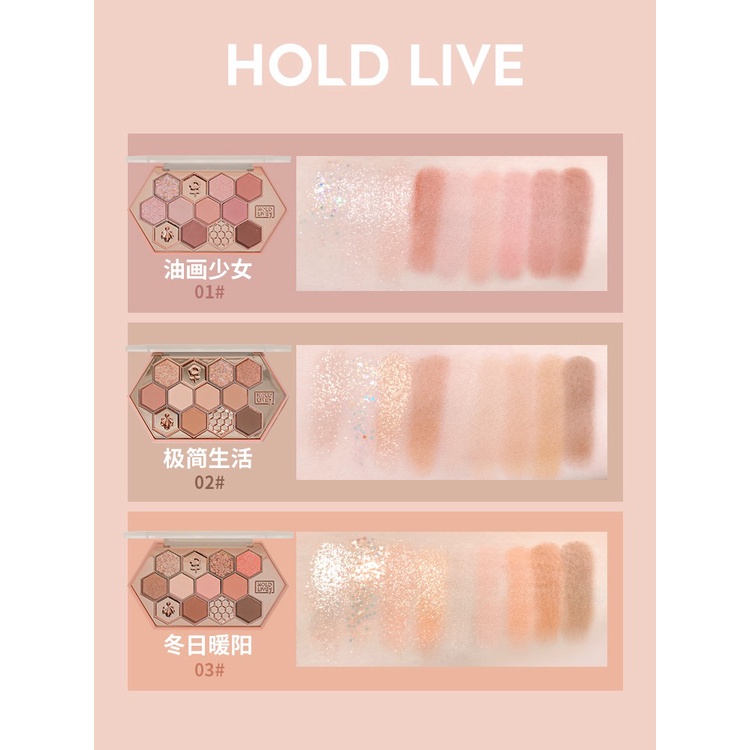 [ Hold Live 2022 ] Bảng phấn mắt 12 màu Hold Live HoneyComb tổ ong dòng cao cấp HL506 | BigBuy360 - bigbuy360.vn