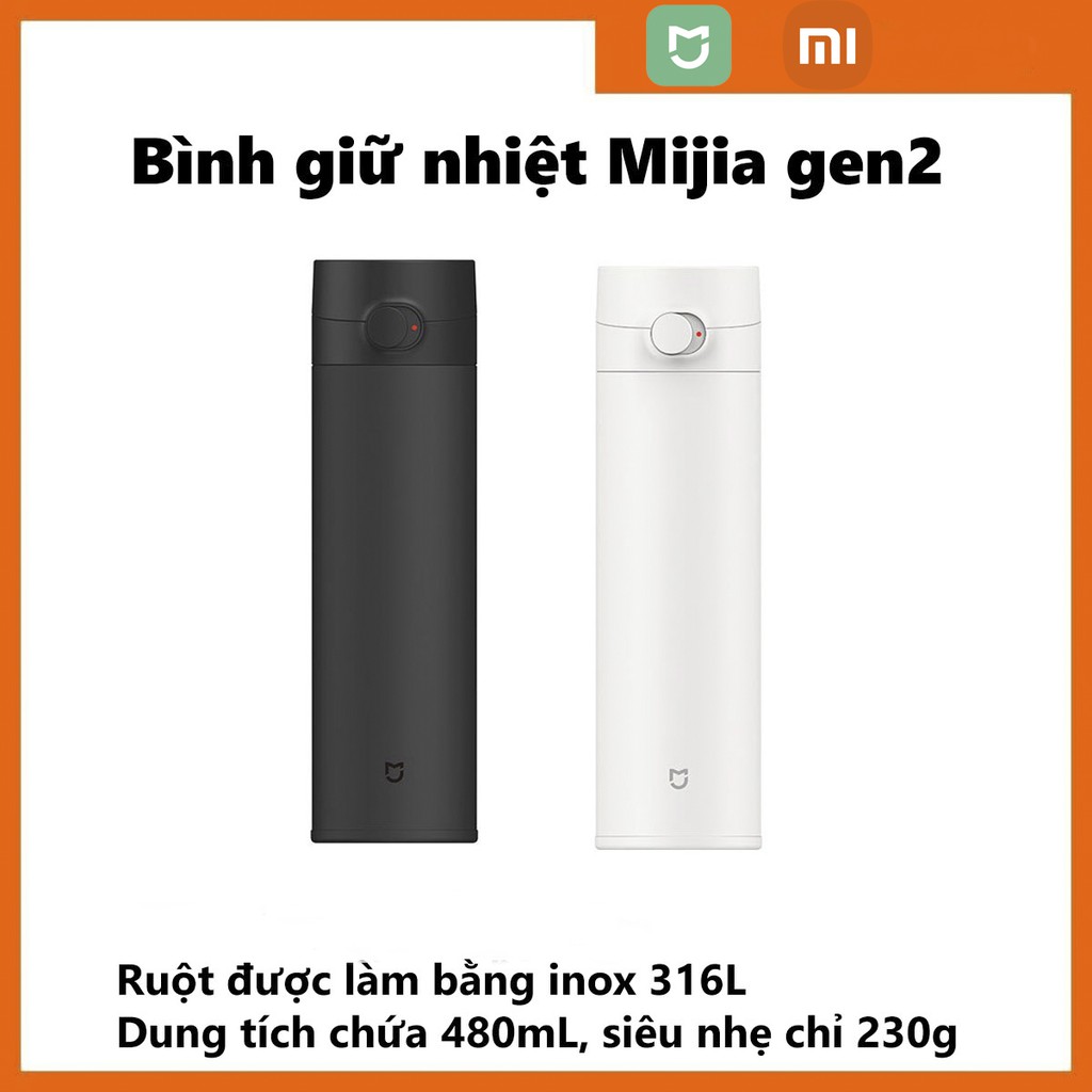 Bình giữ nhiệt Xiaomi Mijia gen 2 dung tích 480ml