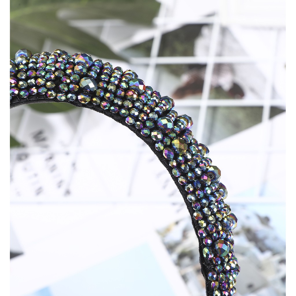 Băng đô cài tóc đính đá nhân tạo lấp lánh sang trọng thời trang