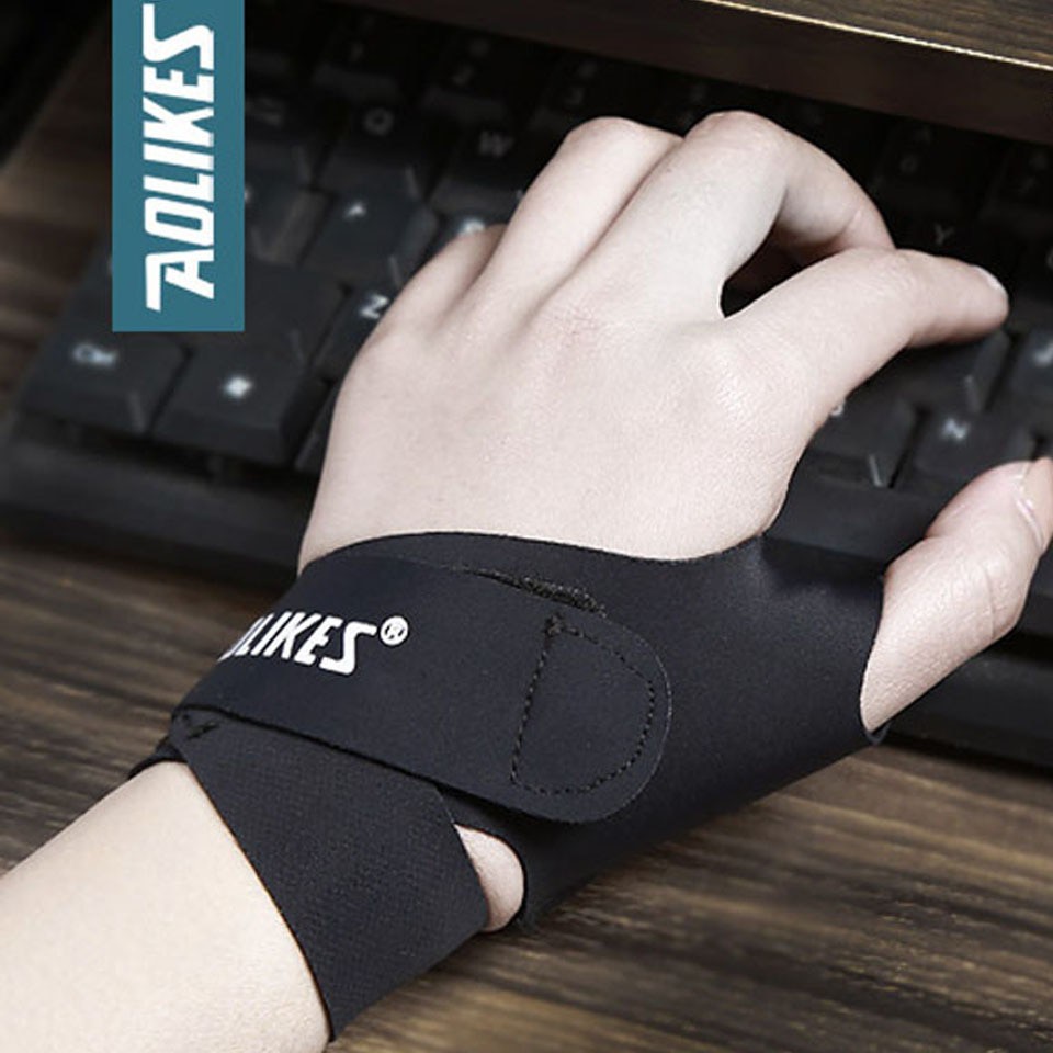 Quấn nẹp khớp cổ tay AOLIKES A-1673 mỏng thoáng khí hỗ trợ khi bị bong gân, chấn thương wrist protector