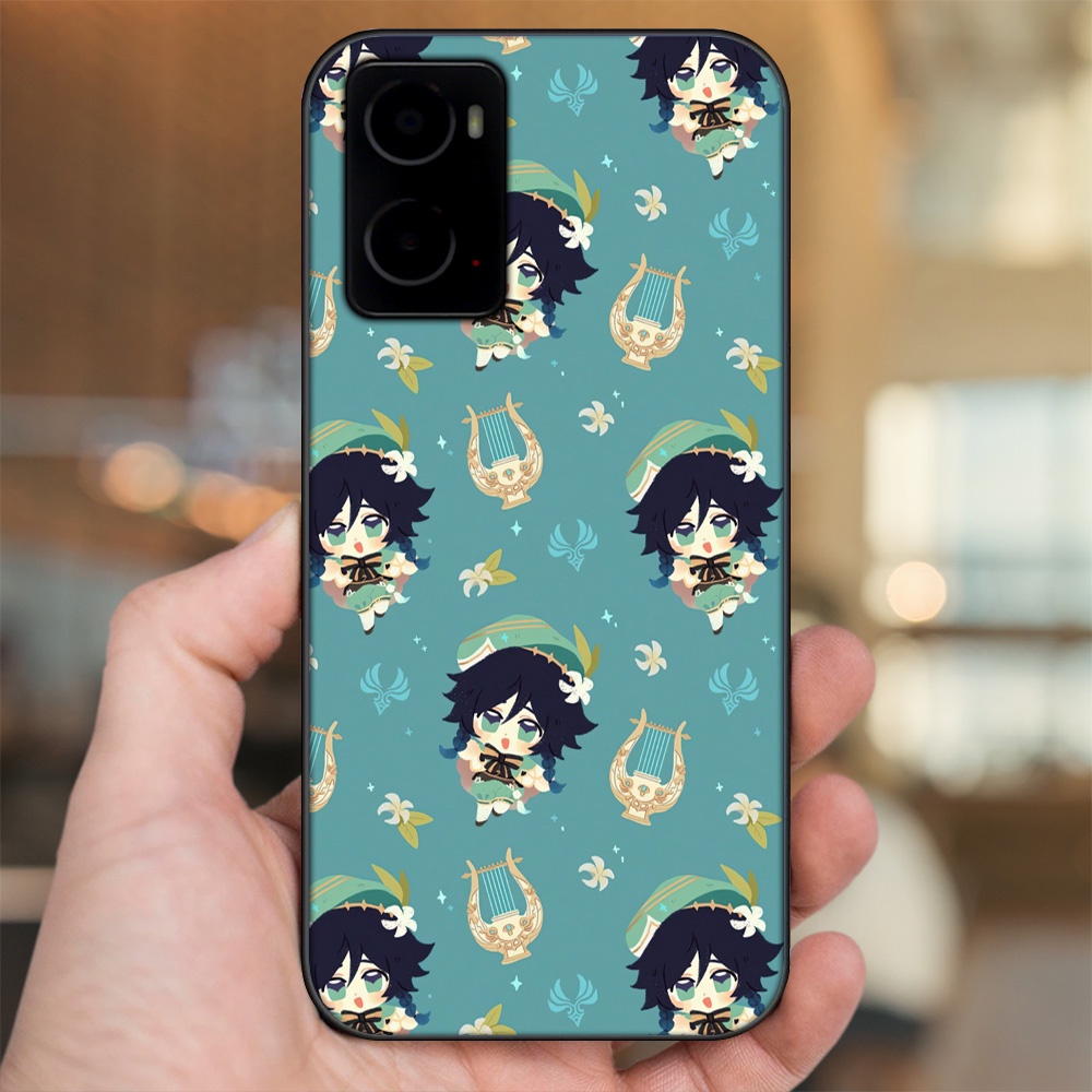 Ốp lưng Oppo A76 viền đen in hình Venti Genshin Impact