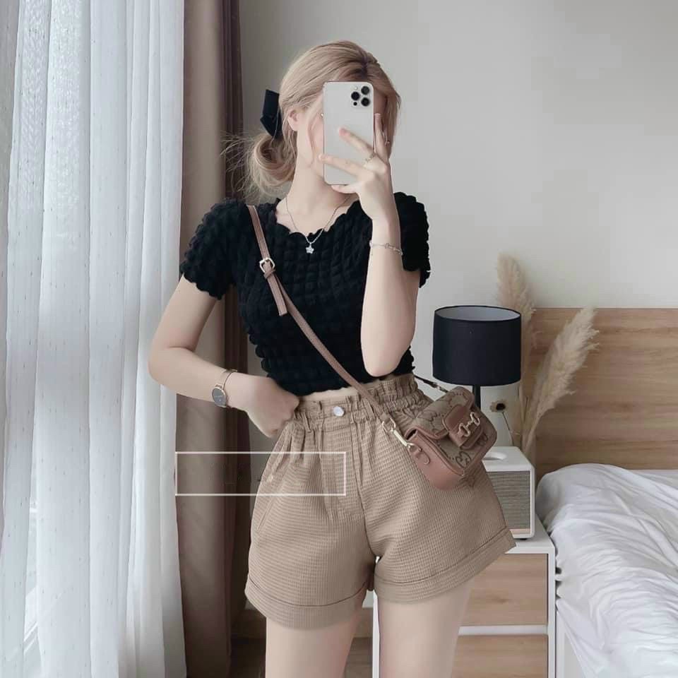 QUẦN SOOC PHỒNG CHẤT XỐP SIÊU ĐẸP, QUẦN SHORT ĐÙI XỐP ỐNG RỘNG
