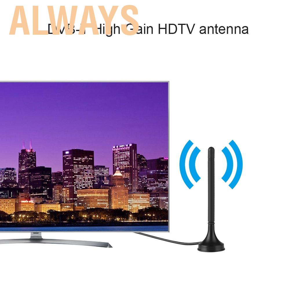 Ăng ten HDTV DVB-T kỹ thuật số UHF/VHF dải kép có bệ nam châm 10DB