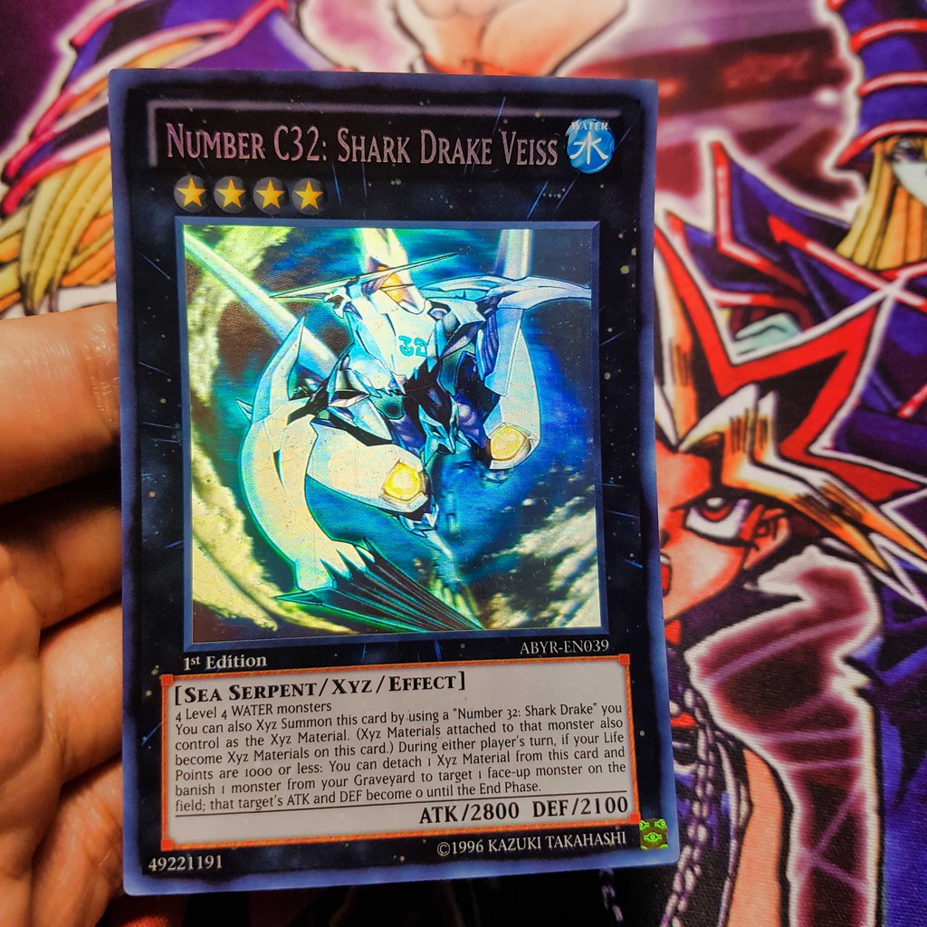 Thẻ bài Yugioh chính hãng | Number C32: Shark Drake Veiss | ABYR Ghost rare