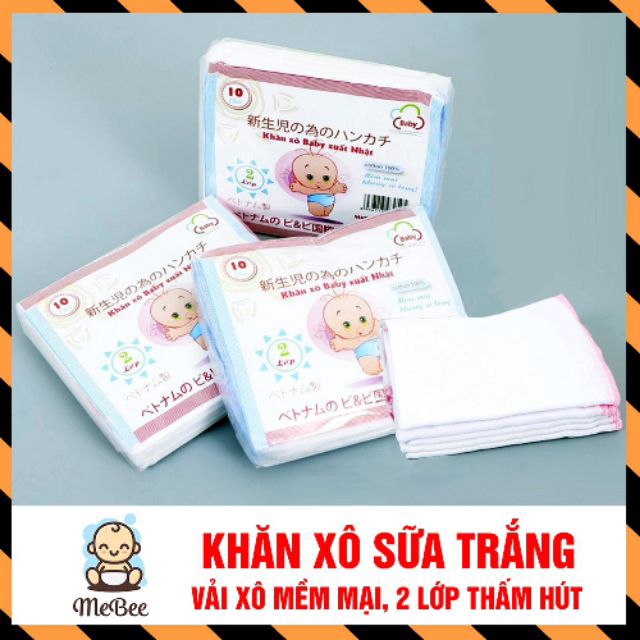 Khăn xô sữa xuất Nhật 2 lớp Sét 10