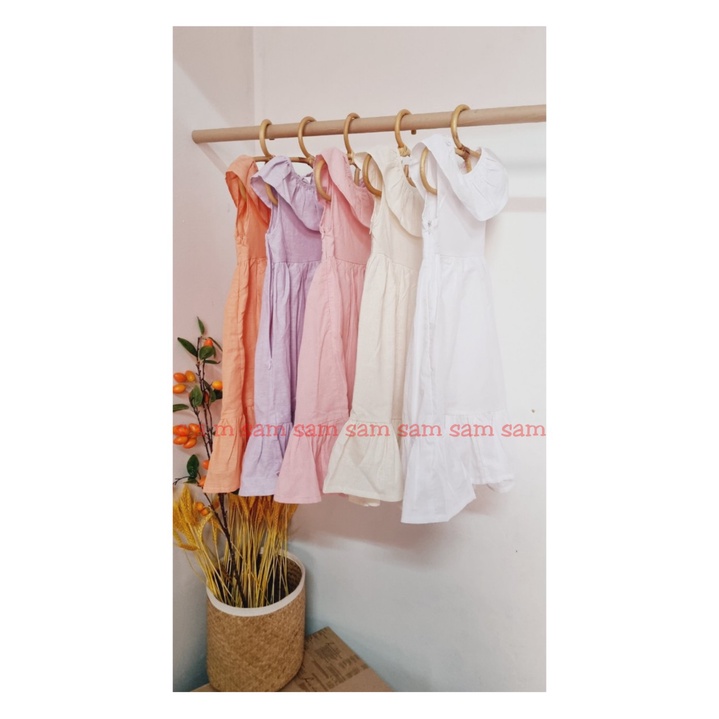 Đầm Linen mùa Hè phong cách Hàn Quốc