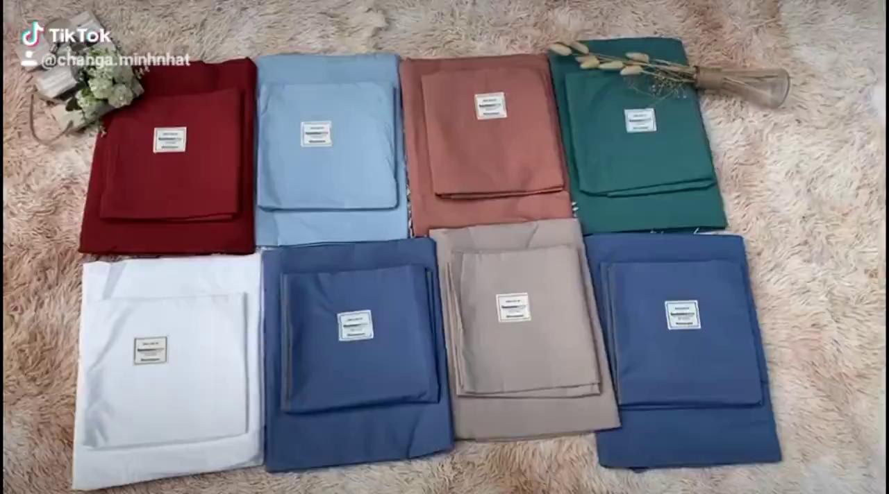 Bộ ga giường và vỏ gối Cotton Tici Minh Nhật cao cấp - drap giường bo chun đủ kích thước 1m2, 1m4, 1m6, 1m8, 2m2 | BigBuy360 - bigbuy360.vn