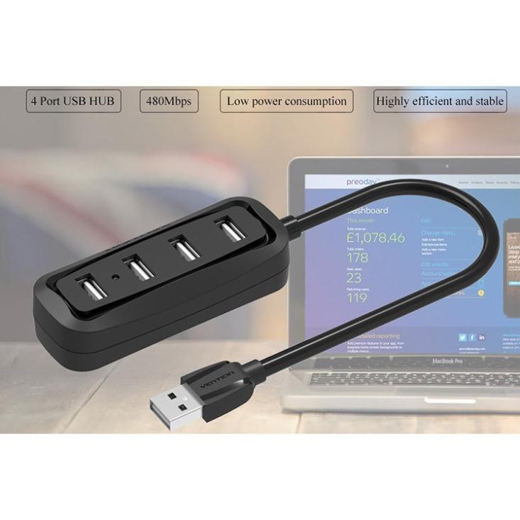 Chia Usb, Hub Vention 4 cổng USB2.0 Hub OTG HUB USB