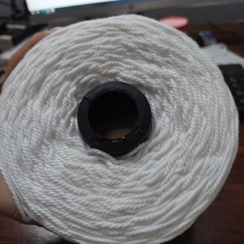 Dây thừng đan macrame , màu trắng tinh sz 1,5mm và 2,5mm