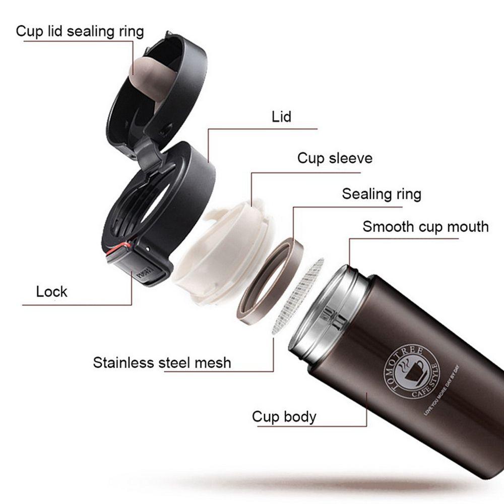 YIYU Cốc Uống Cà Phê / Trà / Cà Phê Hai Lớp Chống Rò Rỉ Kiểu Dáng Mới Dùng