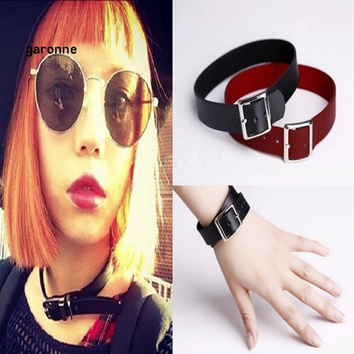 Vòng cổ choker giả da đính đinh tán phong cách cá tính dành cho nữ