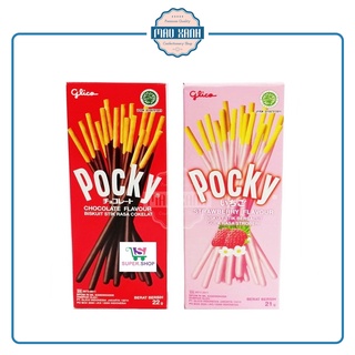 Bánh Que Phủ Kem Socola Dâu Pocky Mini Glico Hộp - 19g