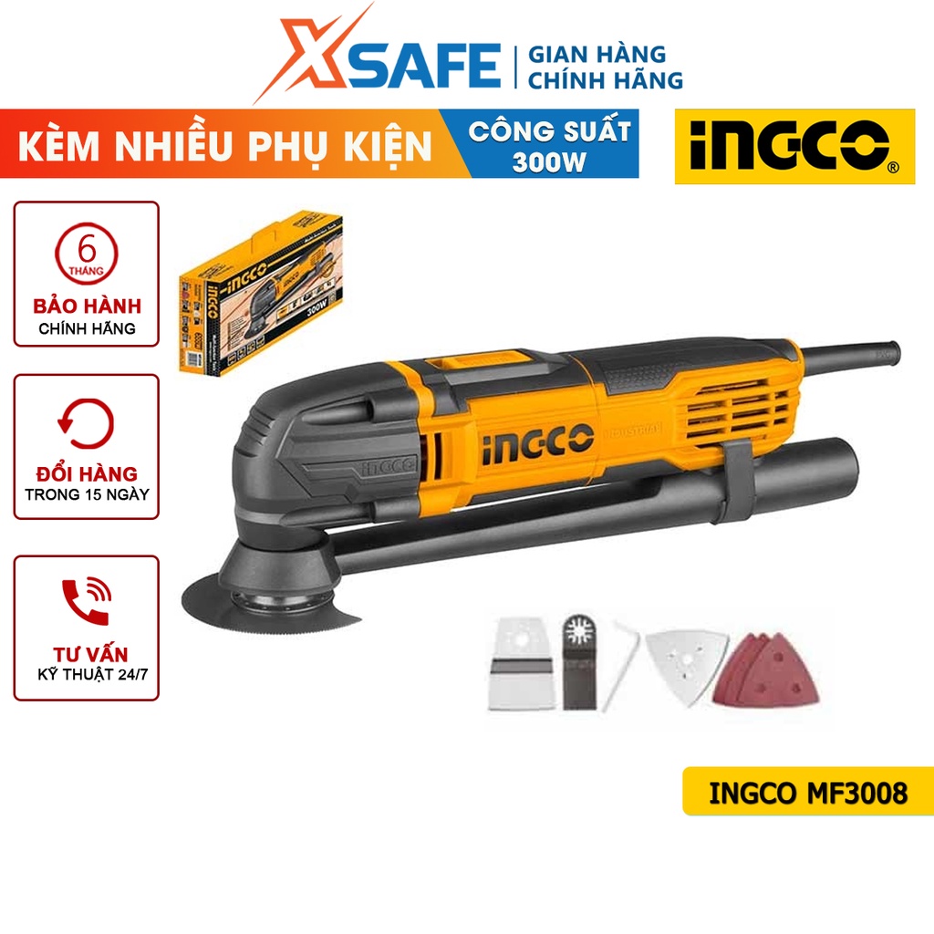 Máy cắt dao động đa năng INGCO MF3008 300W, tần suất 50-60Hz, điện thế 220V, 10000-20000v/p - chính 