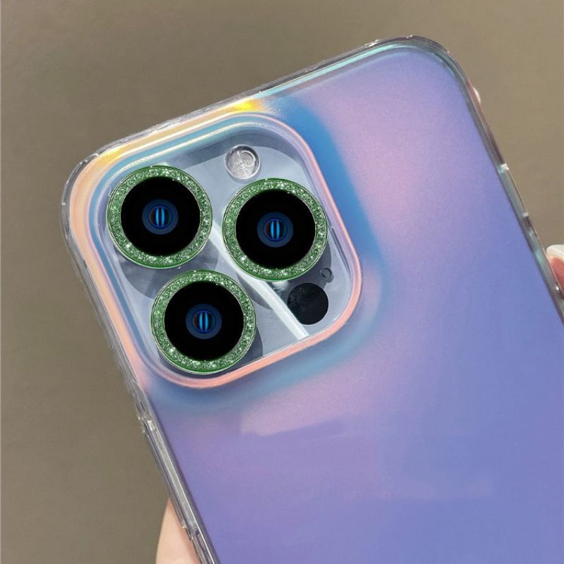 bộ 3 dán camera nhũ xanh rêu iphone 12 pro max / 13 / 13 mini / 13 pro / 13 pro max chuẩn đẹp