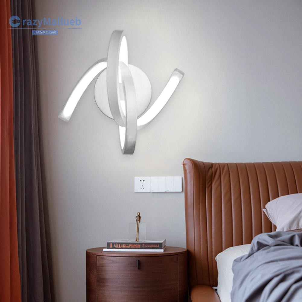 Crazymallueb❤Spiral LED Wall Mounted Light Bedside Aisle Lighting Home Living Room Decor Lamp❤Lighting