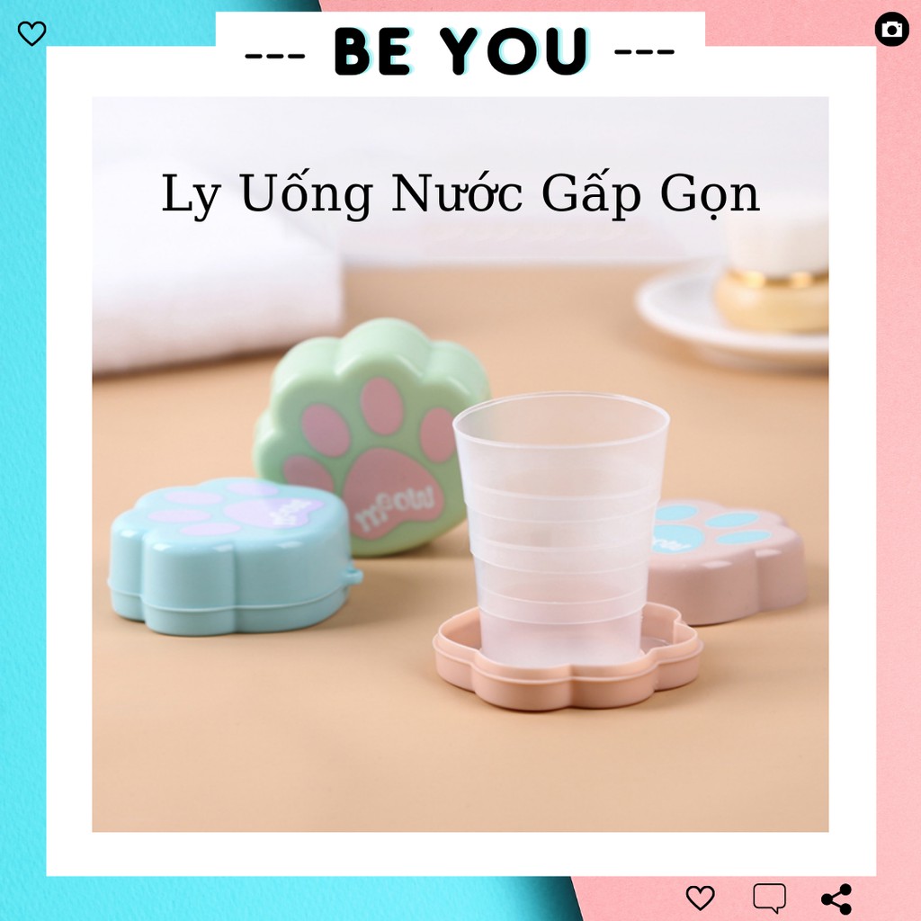 Ly Uống Nước Gấp Gọn Hình Chân Mèo Đáng Yêu - BEYOU