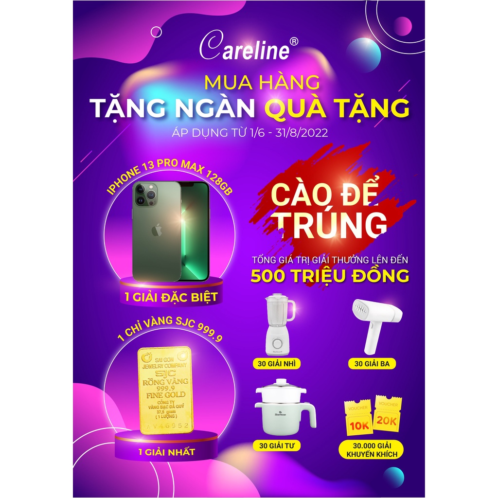 Viên Uống Tinh Dầu Hoa Anh Thảo Úc Careline Evening Primrose Oil 1000mg Tăng Cường Sức Khoẻ Da Và Nội Tiết - 60 Viên