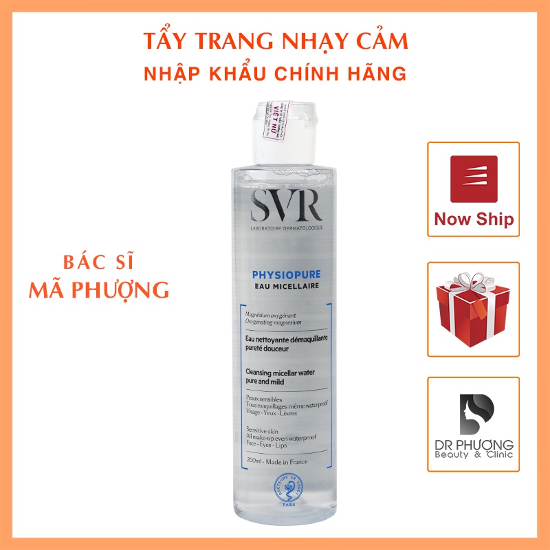 [CHÍNH HÃNG] Tẩy trang nhạy cảm SVR Physiopure Eau Micellaire