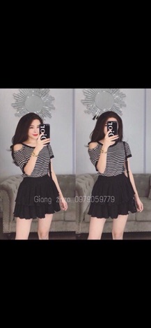 CHÂN VÁY CẠP CHUN 2 TẦNG