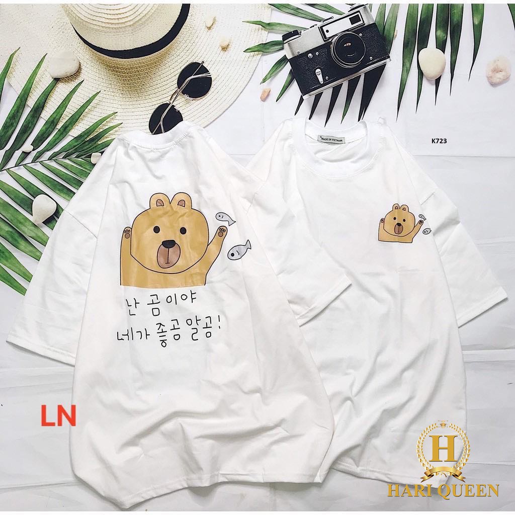 Áo phông gấu cá chữ hàn LNG0420