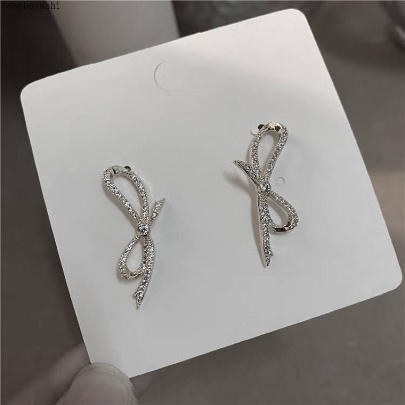 bông tai hình nơ siêu dễ thương phong cách tiểu thư hàn quốc