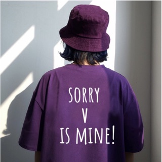 (Tặng ảnh BTS)Áo Sorry...is mine( chữ đen) kèm ảnh thật