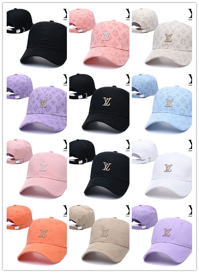Mũ Lưỡi Trai 100% Cotton Thêu Logo LV Phong Cách Thể Thao Cho Nam Và Nữ