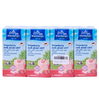 [SenXanh Emart] Thùng 24 Sữa Tươi Oldenburger Vị Dâu/Chuối/ Nguyên kem 200ml - Sữa tươi Đức
