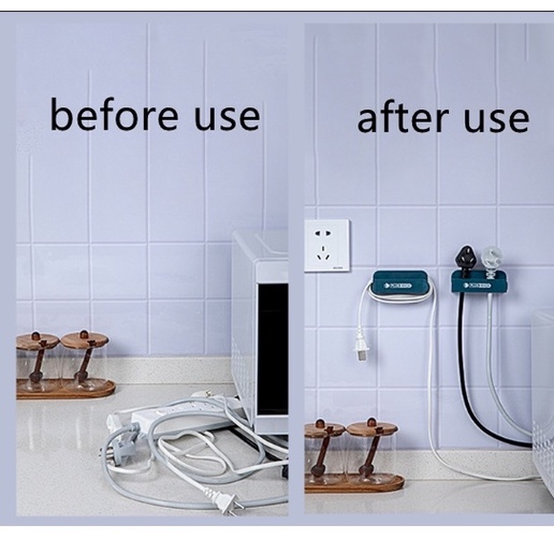 1 móc dán tường treo dây cáp điện thoại tiện dụng cho nhà bếp