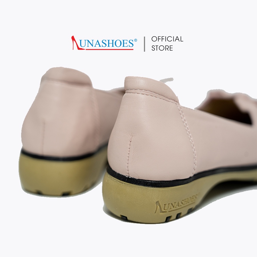 Giày slip on nữ 3p Lunashoes 42303 da bò 100% mềm đế cao su cực đẹp giầy da bò êm chân