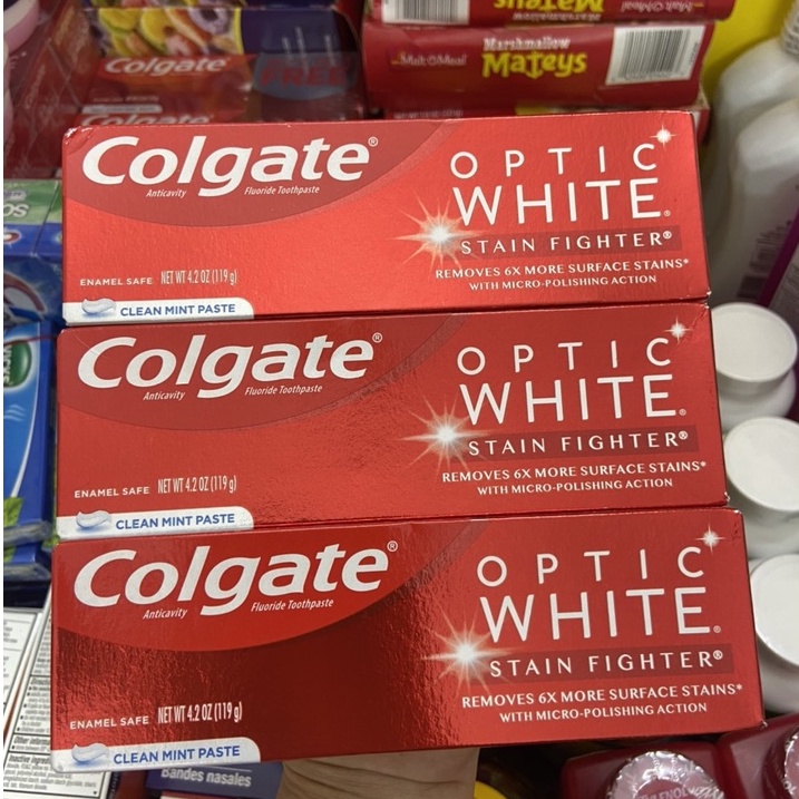 Kem đánh răng siêu trắng Colgate Optic White 119g