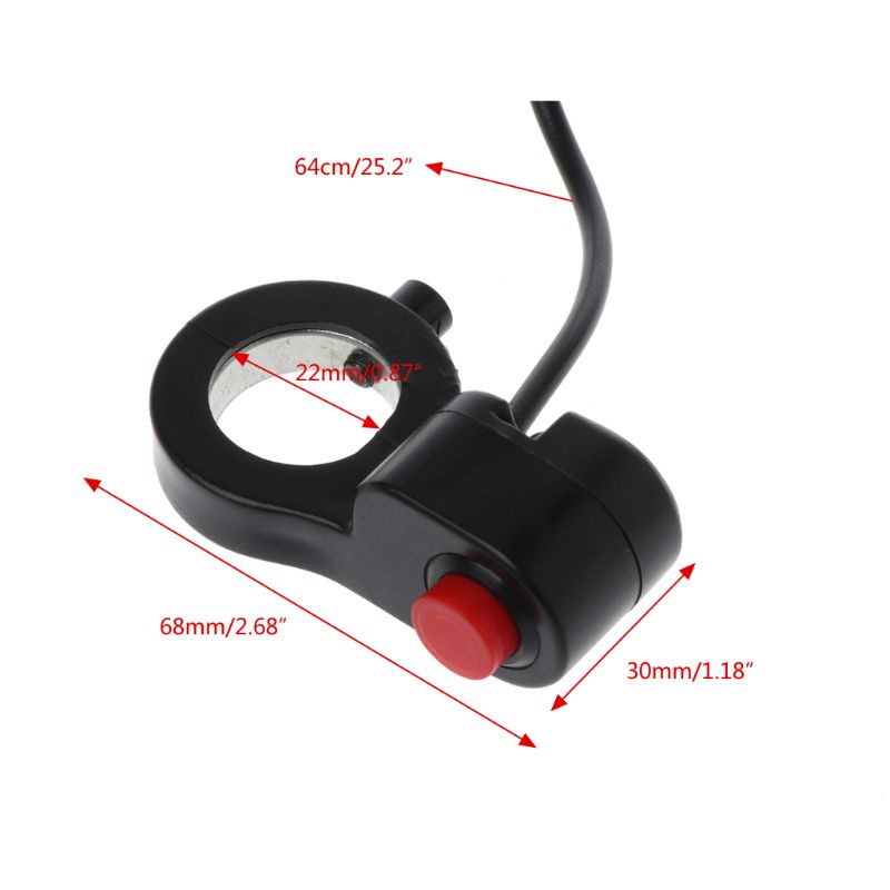 Bộ Công Tắc Khởi Động Gắn Tay Lái Xe Máy 22mm 7 8