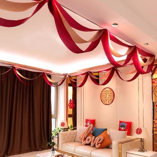 Dảy lụa treo trang trí phòng khách, phòng tân hôn