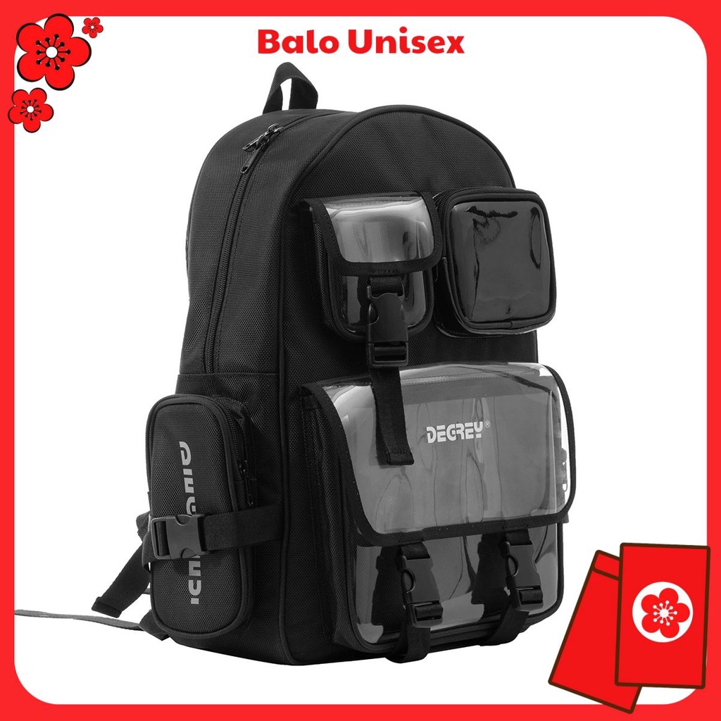 Balo Degrey Basic Trong Suốt Nam, Nữ Chống Thấm Nước 600DEG
