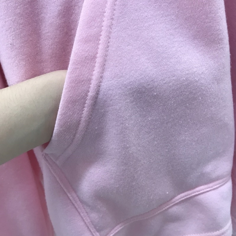 Hoodie Màu Hồng Baby Oversize