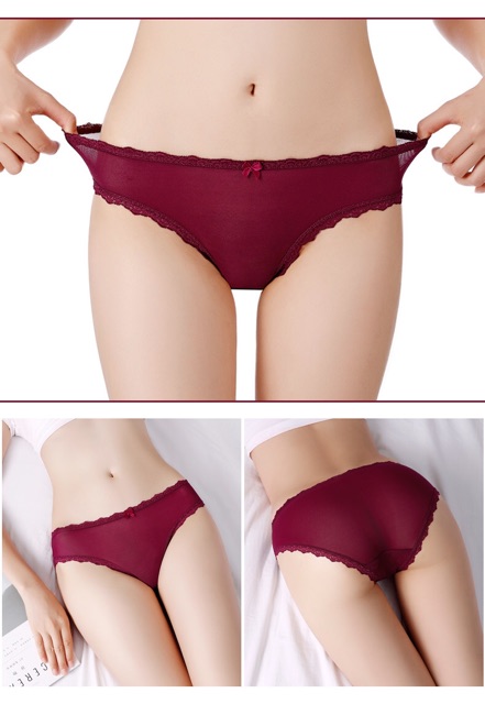 Quần Lót Lưới Viền Ren Siêu Mỏng Dai P038
