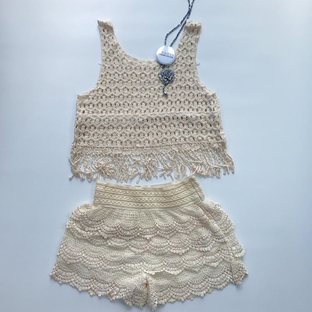 Set bikini hai dây quần cạp bản to quảng châu