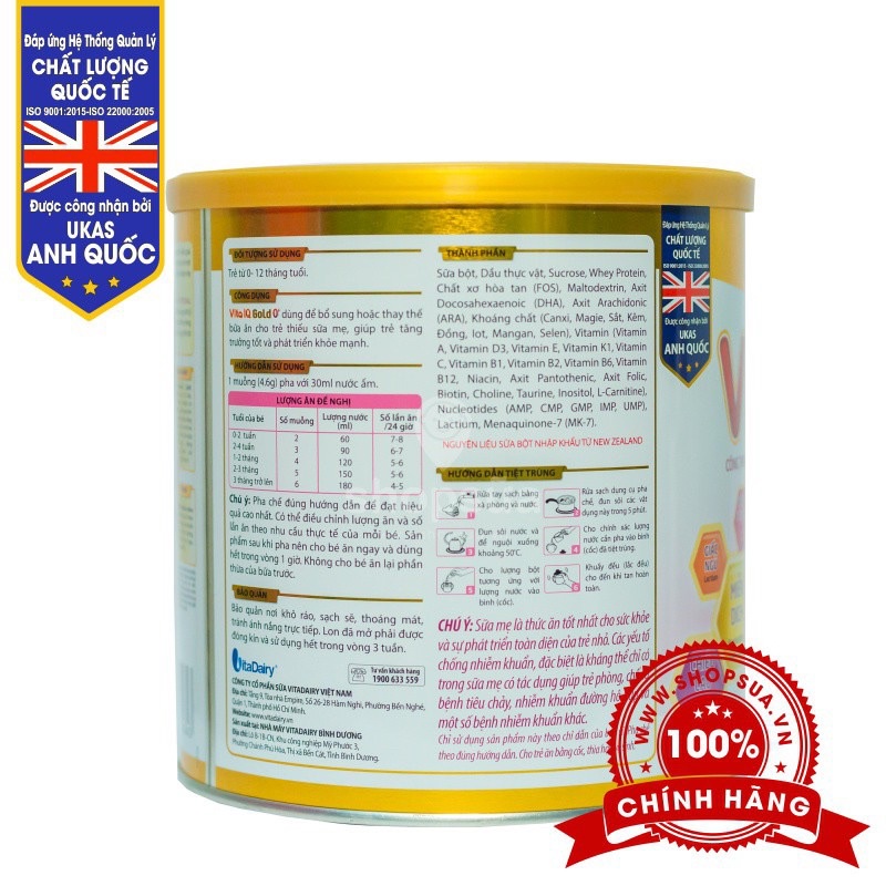 Sữa VITA IQ Gold 700gr  Date 2025
