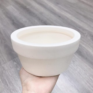 Chậu đất nung trắng size lớn
