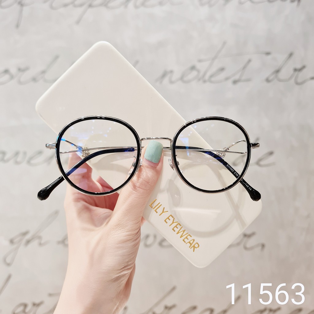 Kính thời trang nữ Lilyeyewear mắt tròn kim loại thanh mảnh nhẹ nhàng thiết kế mới lạ - 11563 | BigBuy360 - bigbuy360.vn