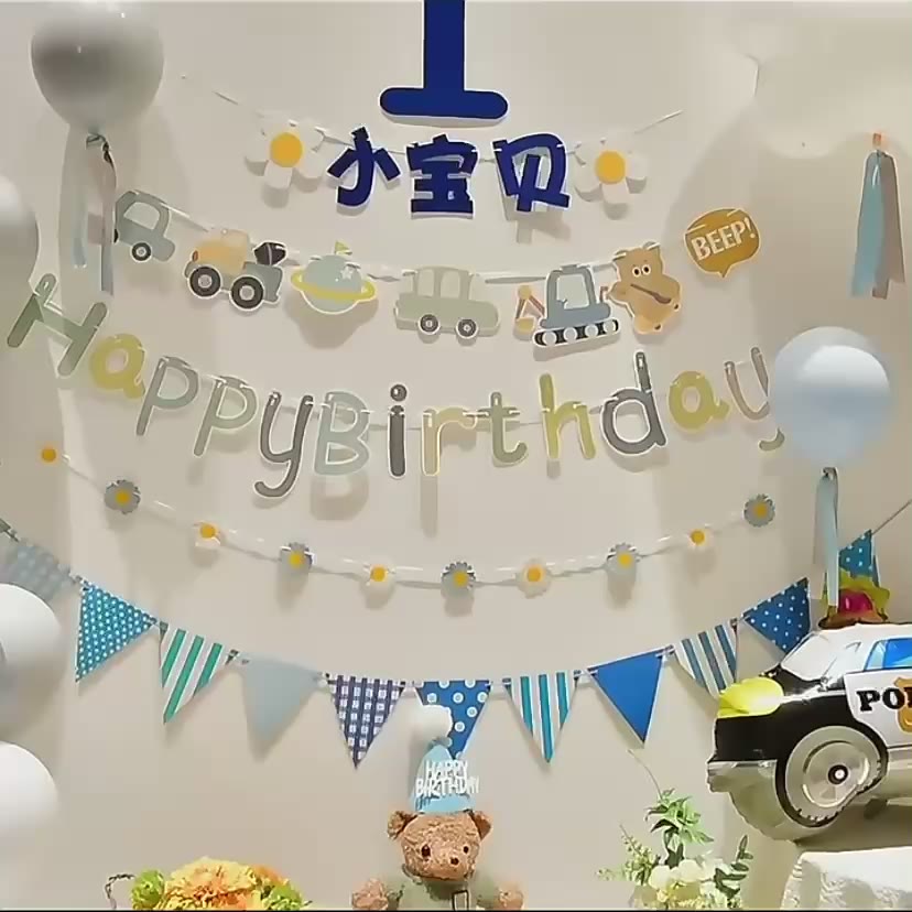 Gợi ý các mẫu set trang trí sinh nhật ô tô siêu đáng yêu