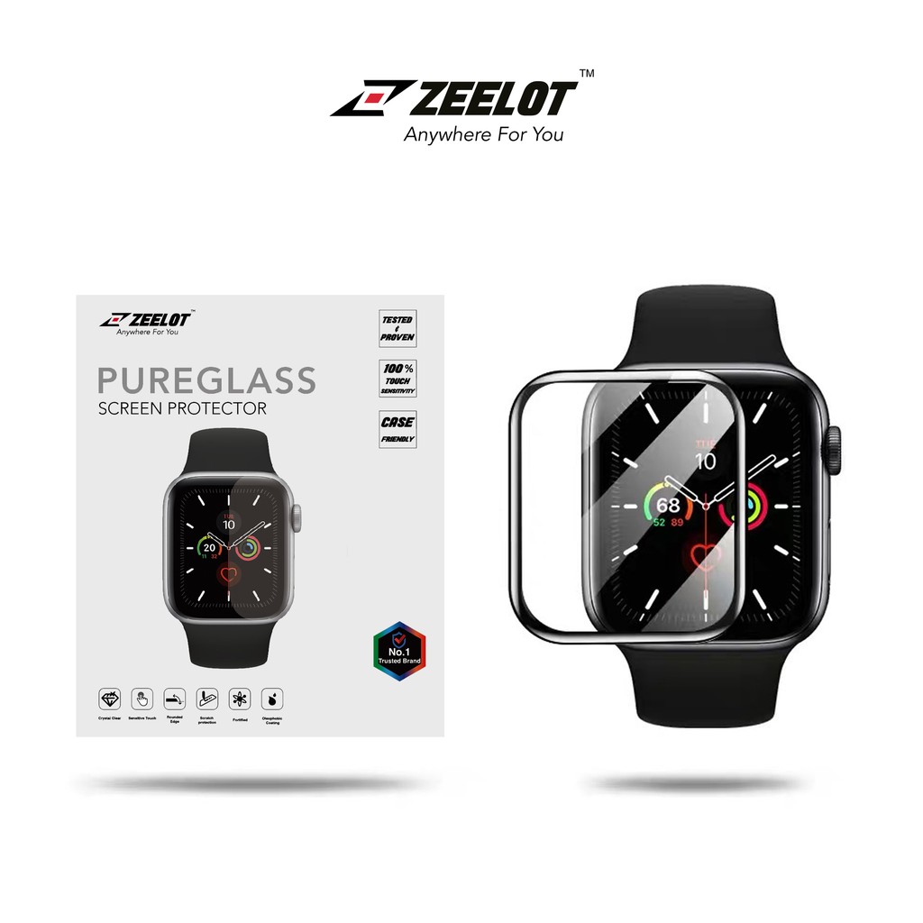 Cường Lực Dẻo Zeelot 3D Curved Ultrathin cho Apple Watch 40mm / 44mm - Viền Dẻo Chống Nứt Cạnh- Chính Hãng